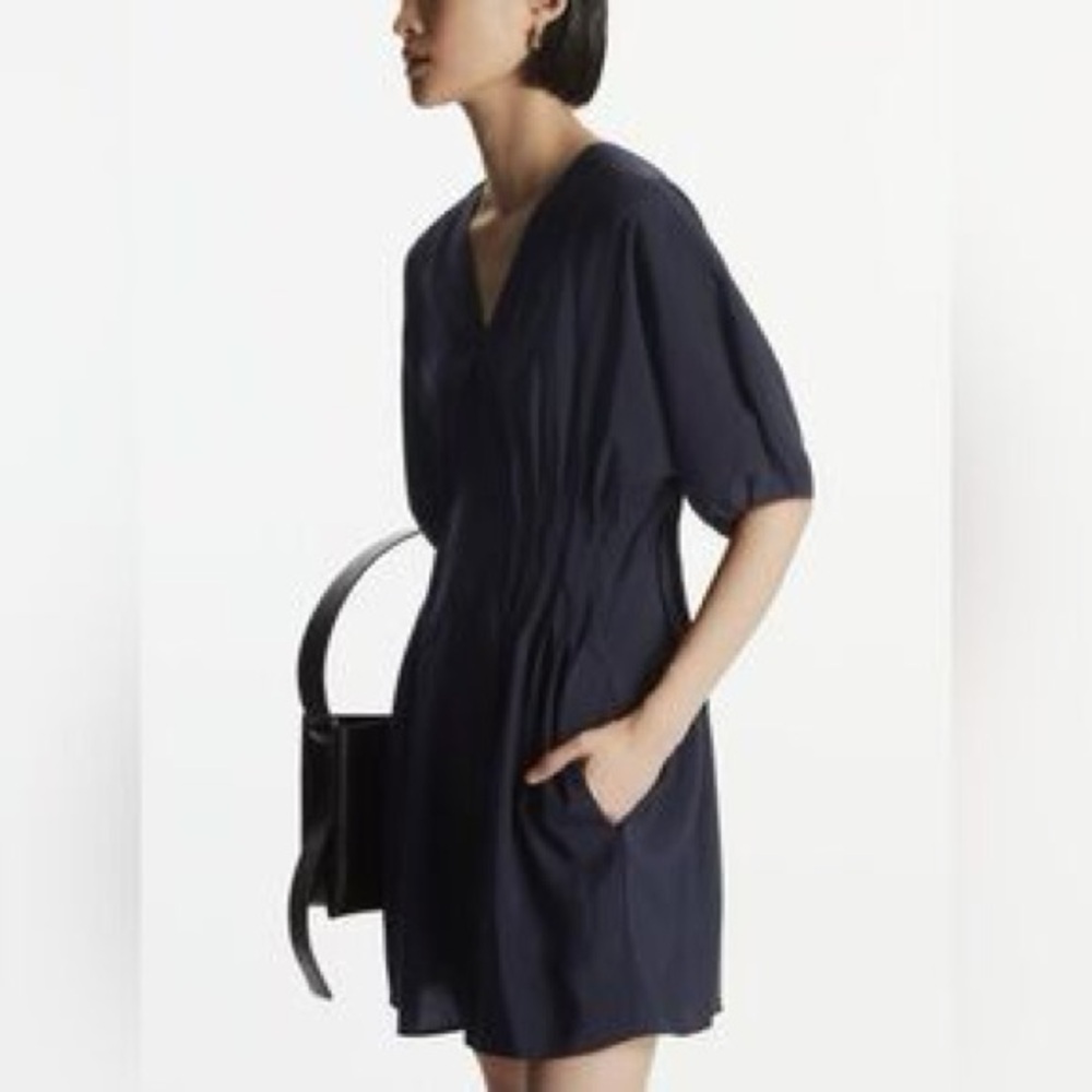 COS Black Pintuck Pleated Romper